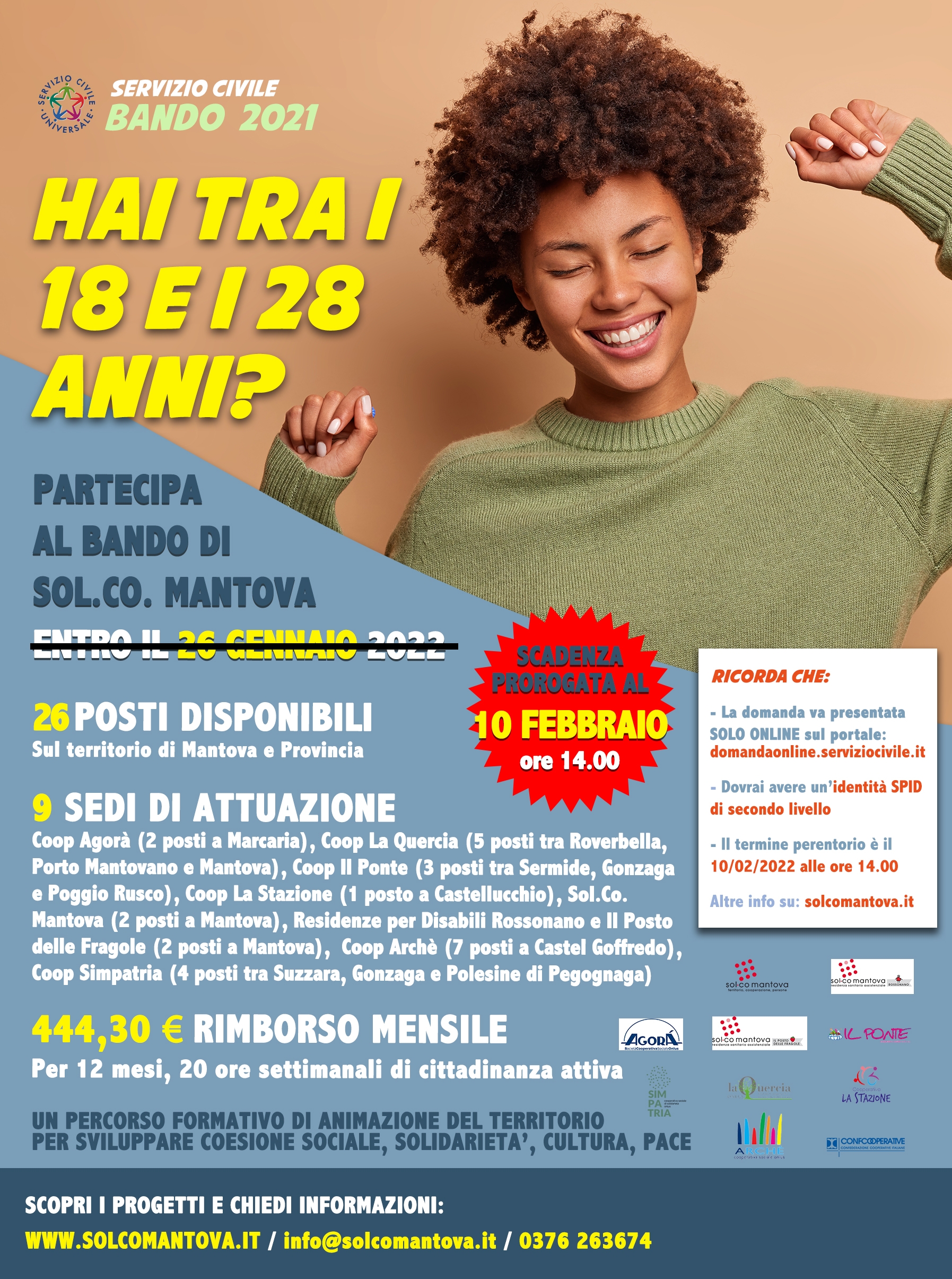 Servizio Civile da noi. Un'esperienza di un anno, con rimborso spese.